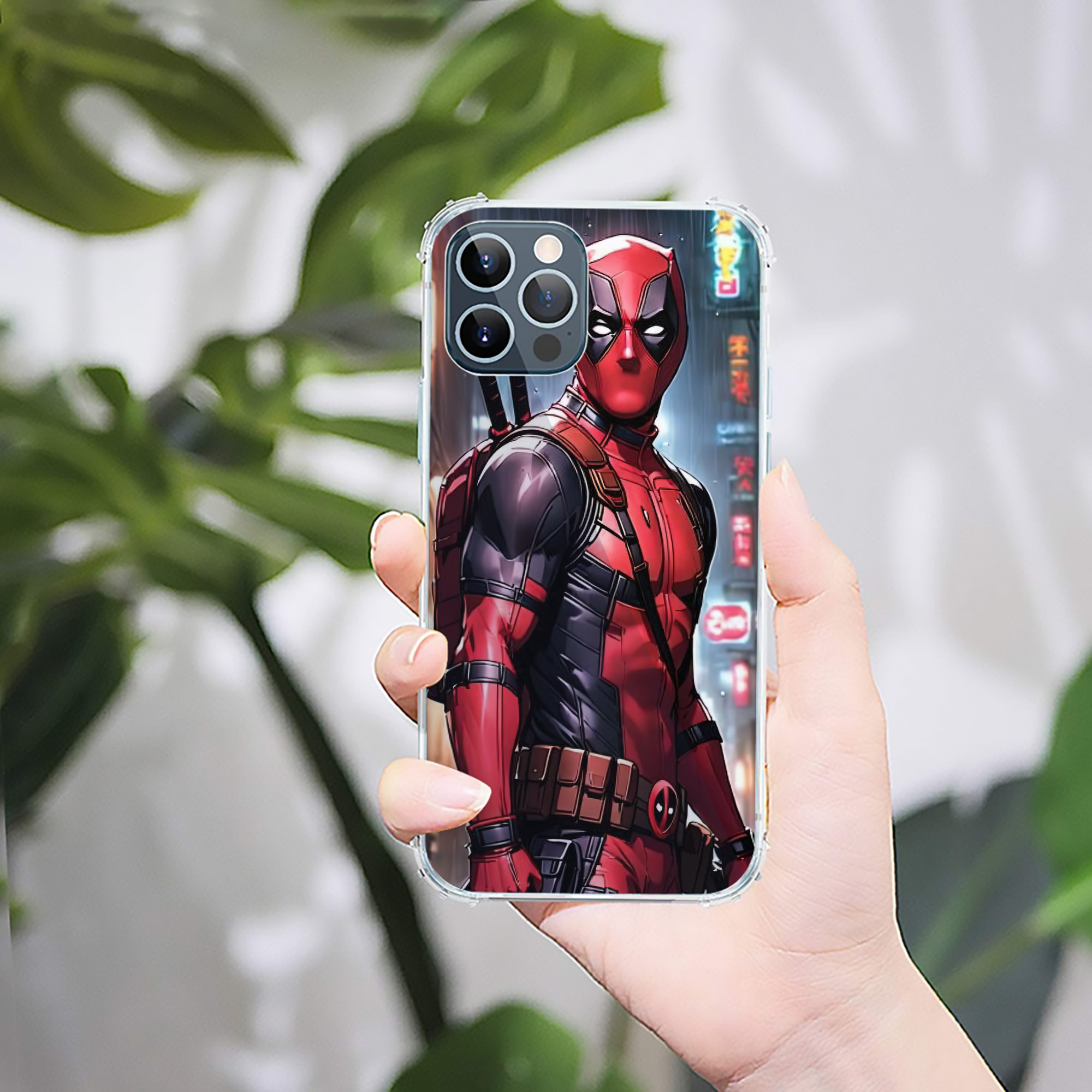 （画像用） Deadpool デッドプール 【iPhone 12シリーズ対応】透明スマホケース（クリアソフトケース）